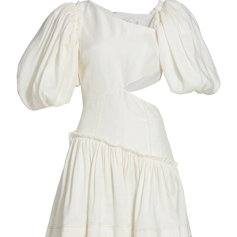 Aje puff chateau sleeve dress